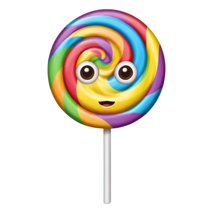 lollipop with eyes and hair  sticker
