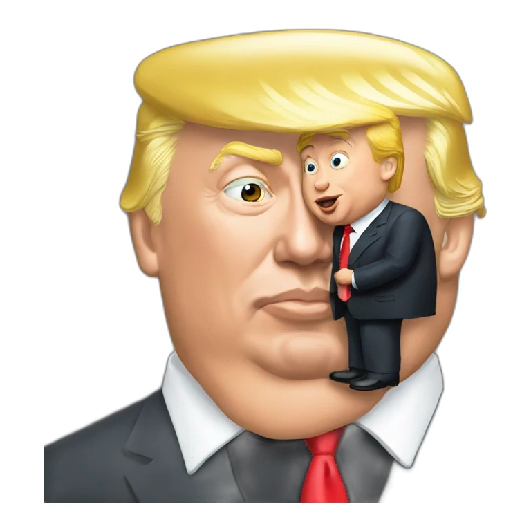 elon musk kissing trump sticker