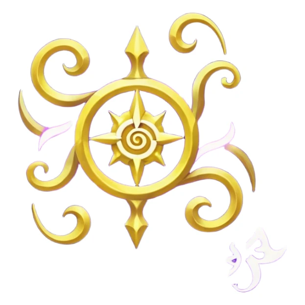 Wiz 101 casting sigil purple and yellow inspired storm magic  sticker