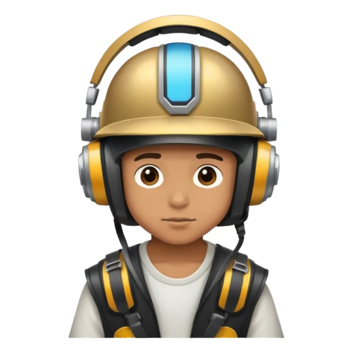 Niño con casco músico DJ sticker