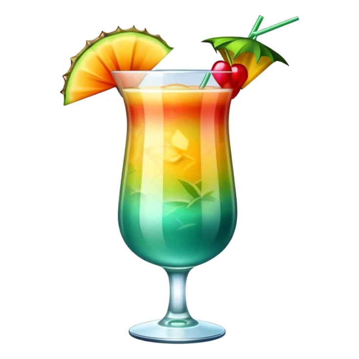 Tropical cocktail sticker
