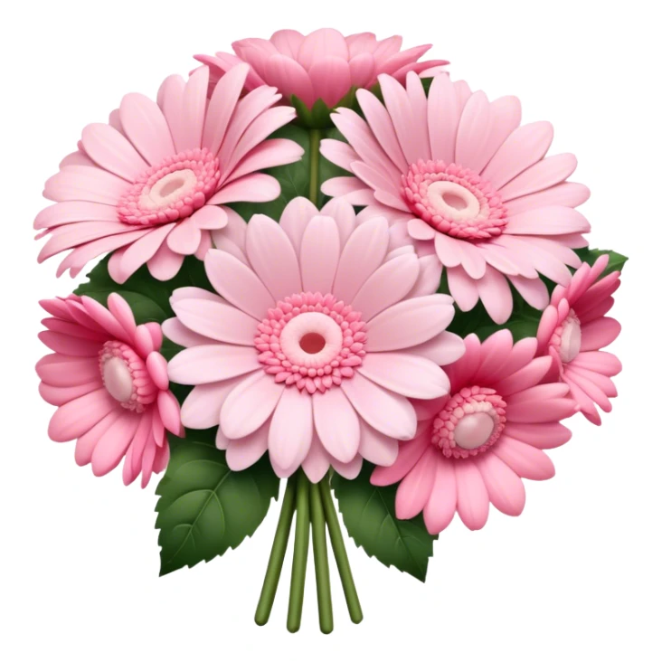 Rose Quartz Pink gerbers bouquet vintage galmour sticker