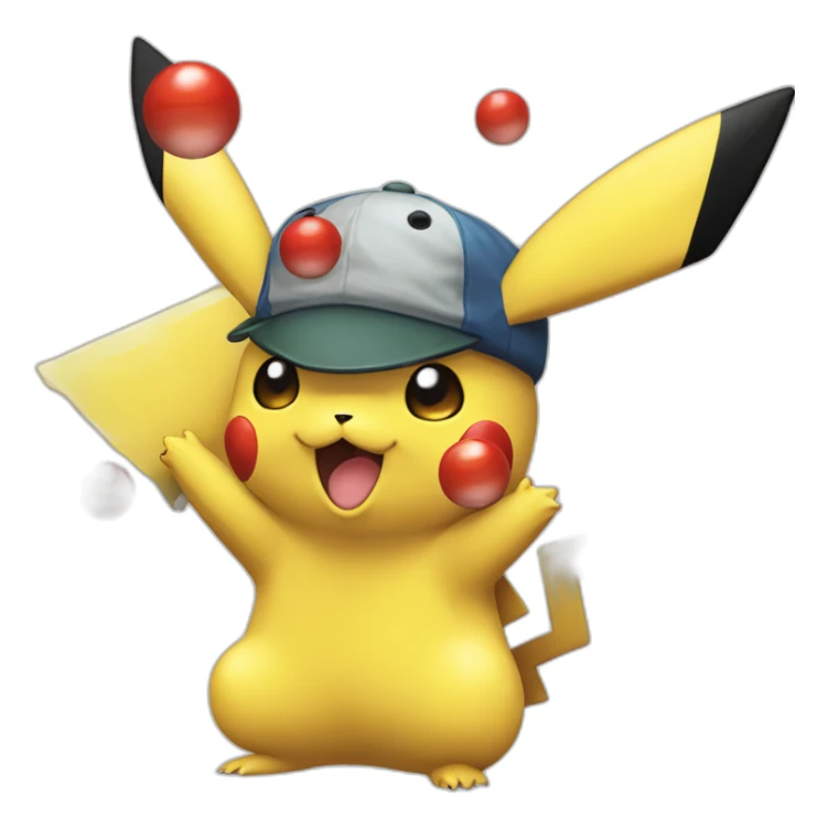 pikachu with a almost disgusting addiction to "poke balls" sticker