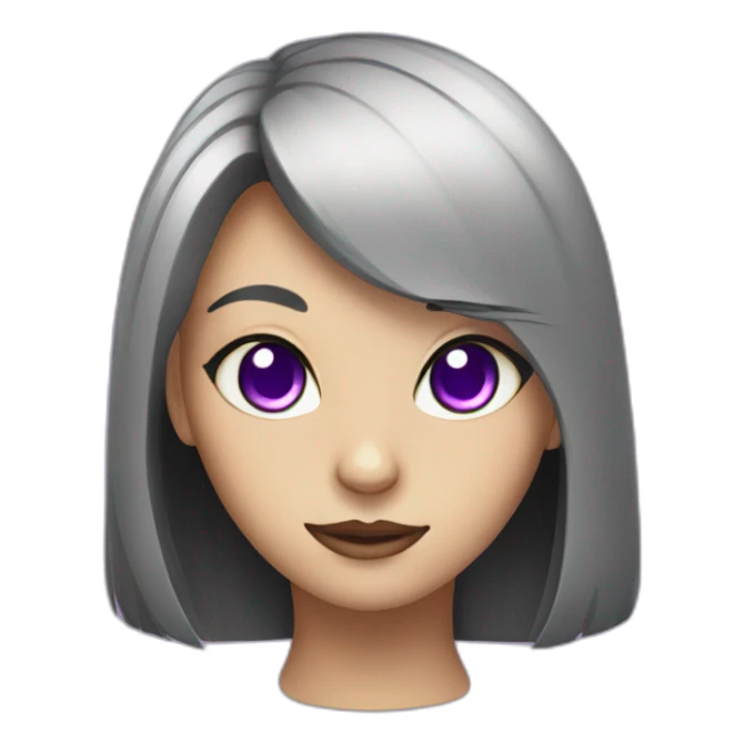 Black cat with purple eyes sticker