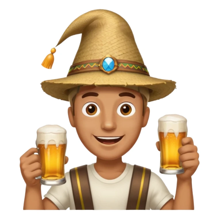 a guy excited with some festival background  sticker