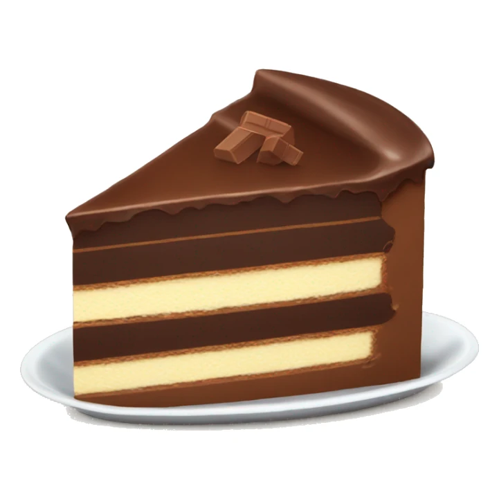 Slice of chocolate german cake sticker