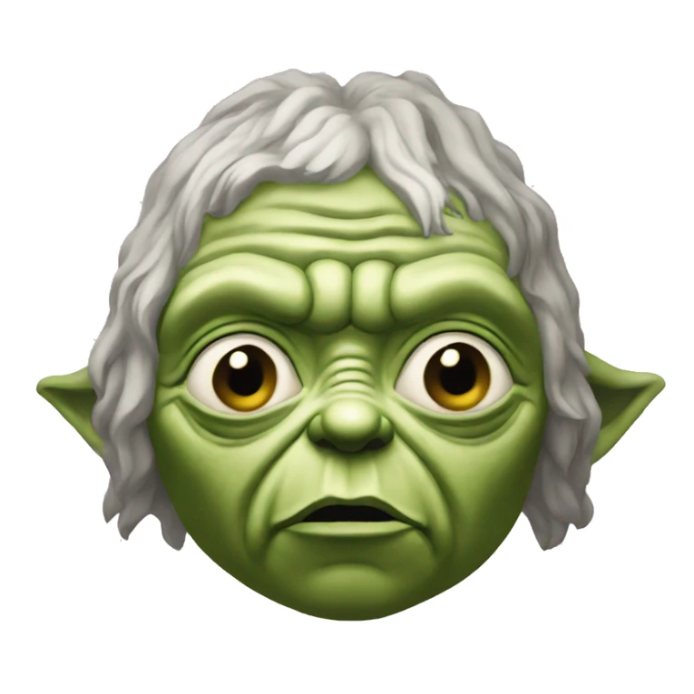 Yoda from Star Wars with a bored expression, perhaps rolling his eyes or looking disinterested. sticker