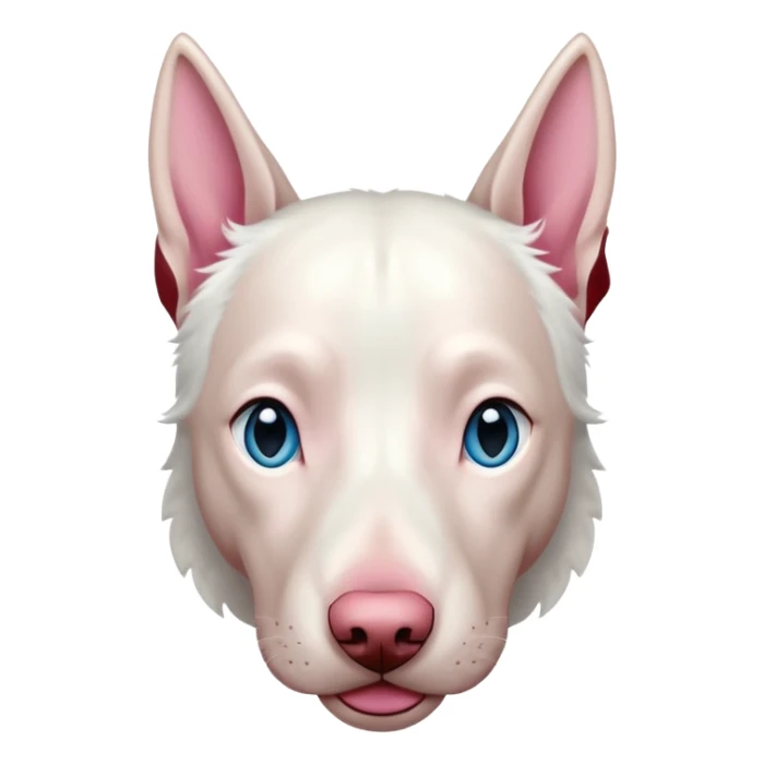 albino doberman with blue eyes sticker
