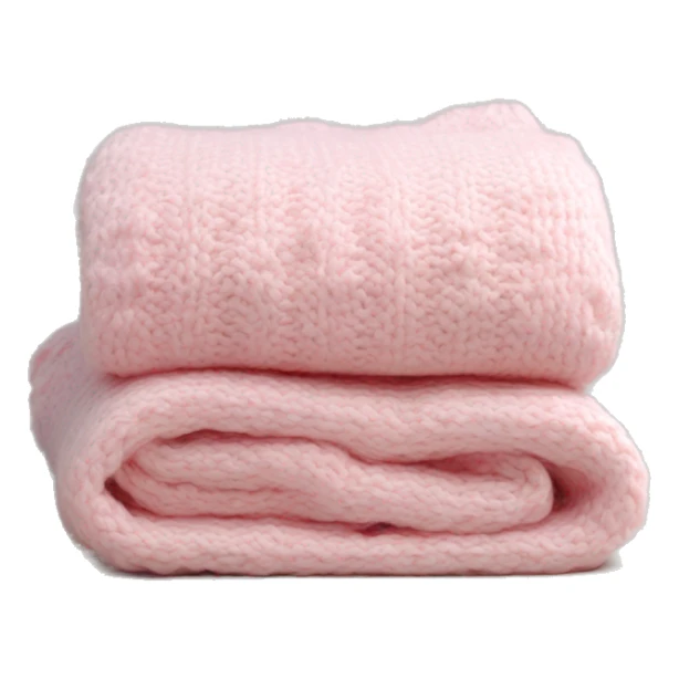 Baby pink knitted blanket folded sticker