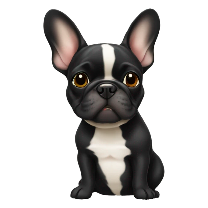 French bulldog black tan Christmas sticker