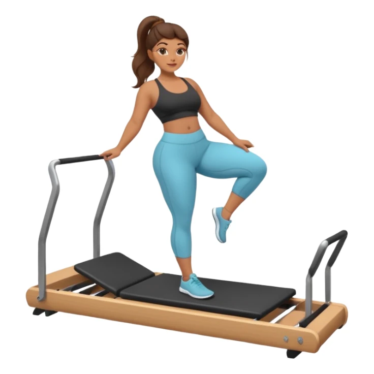Curvy girl on a reformer Pilates sticker