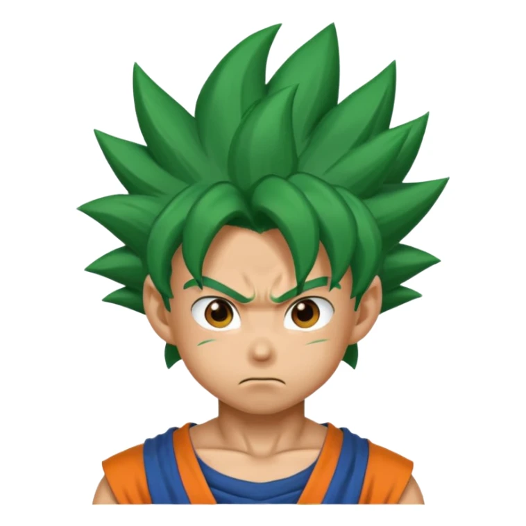Son Goku with green hair sticker