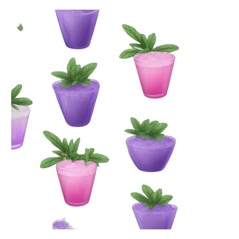 Lavender plants pink  cocktail sticker