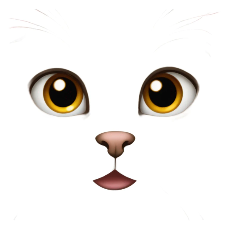 A cat with long eyelashes and brown eyes sticker