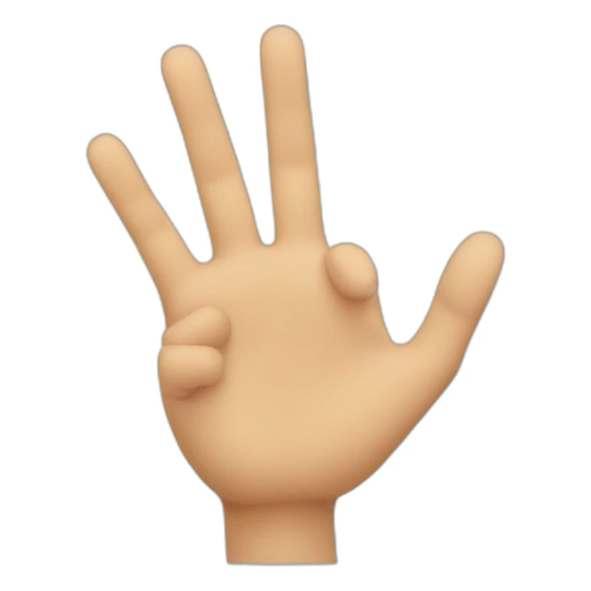 an ok hand gesture with a face in the middle sticker