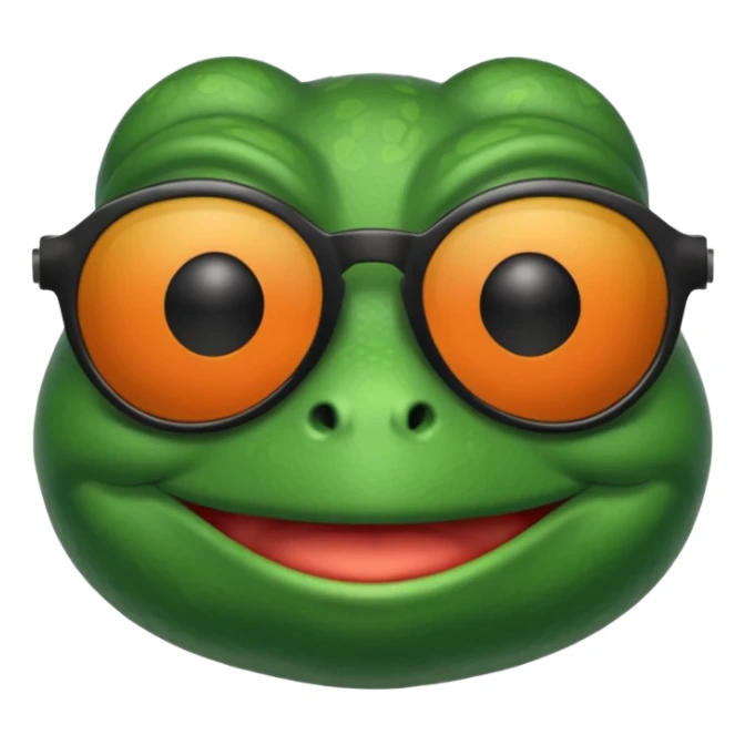 pepe frog with sun glasses sticker