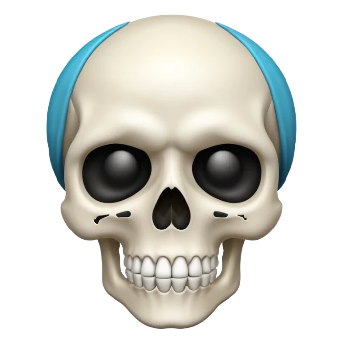 Skull emoji with chill emoji sticker