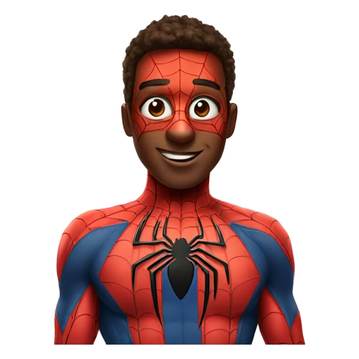 Spiderman with heart eyes sticker