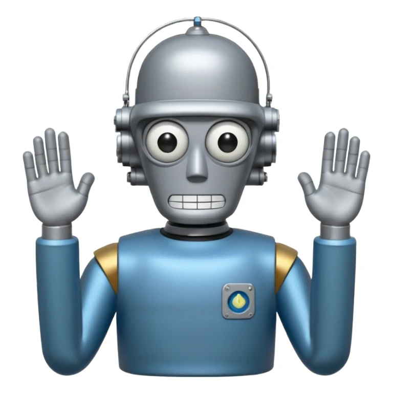 Bender from Futurama looking at the camera from back, wearing a t-shirt sticker