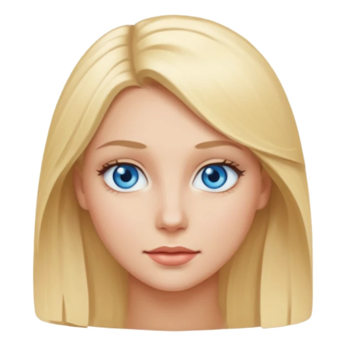 Make me a blonde woman with blue eyes  sticker