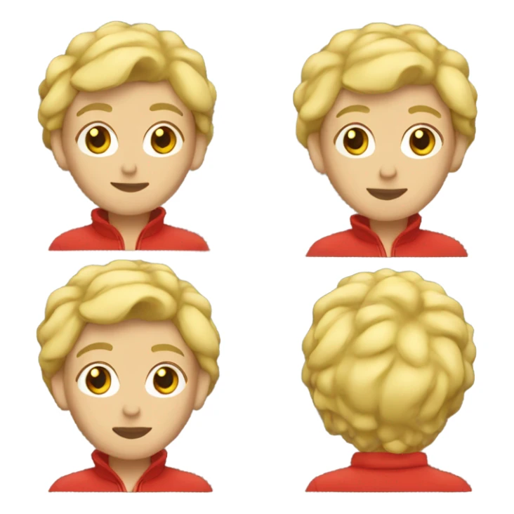 Short blonde hair red tracksuit  sticker