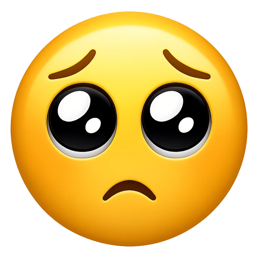 face with pleading eyes emoji sticker