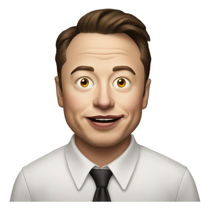 Elon musk in clown make up sticker