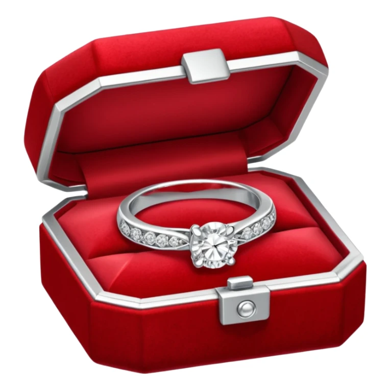 diamond jewelry ring in a red jewelry box sticker