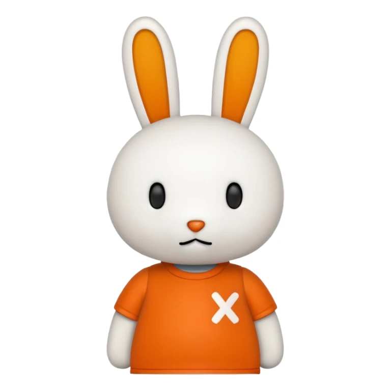 miffy with orange shirt and X for a mouth sticker