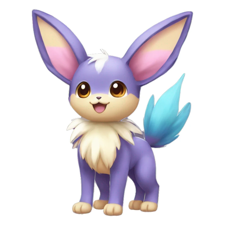 Colorful Kawaii Eeveelution-Cute-Pokémon-fusion full body sticker