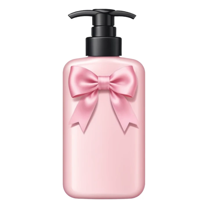body lotion bottle with a bow and pastel colors, feminine sticker