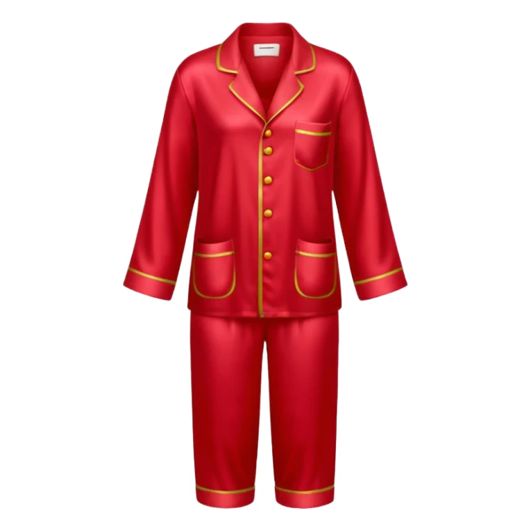 Pijama de satin color cherry sticker