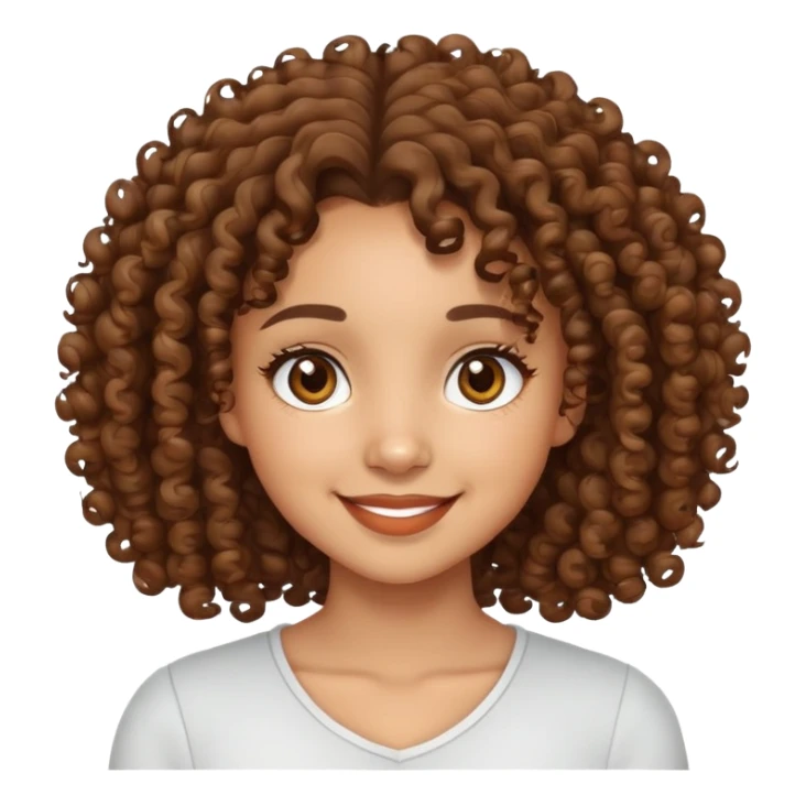 lightskin girl with curly hair sticker