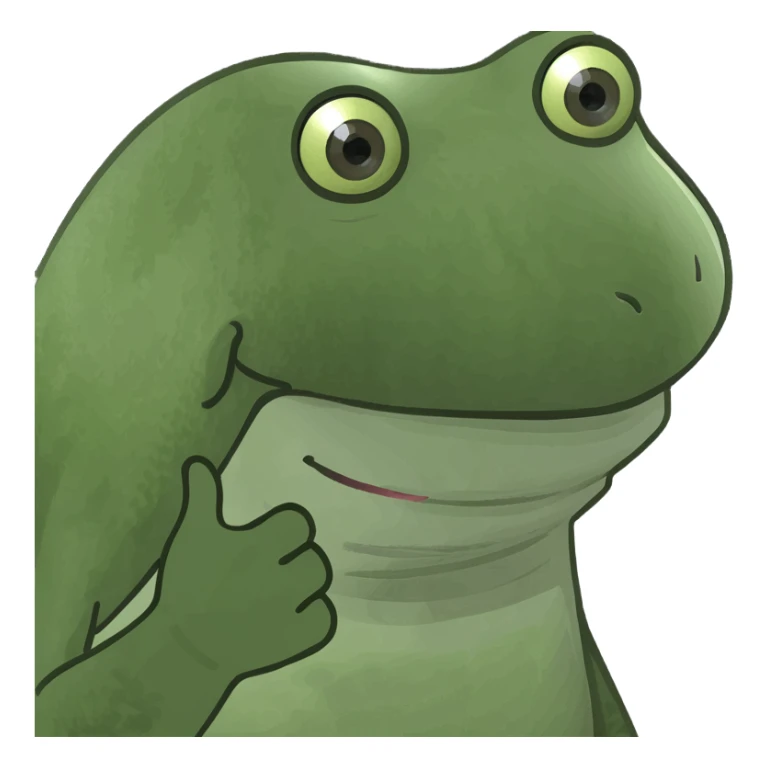 tongue out with hands to the side sticker