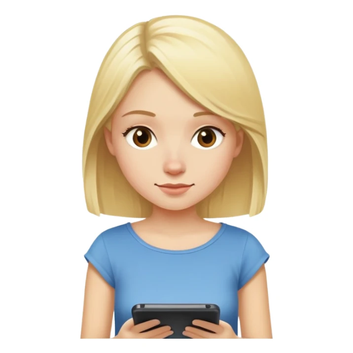 Blonde girl reading Kindle sticker