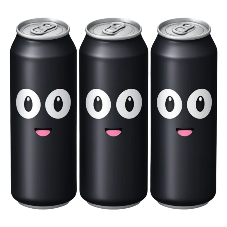 5 cans of gothic soda placed in line sticker