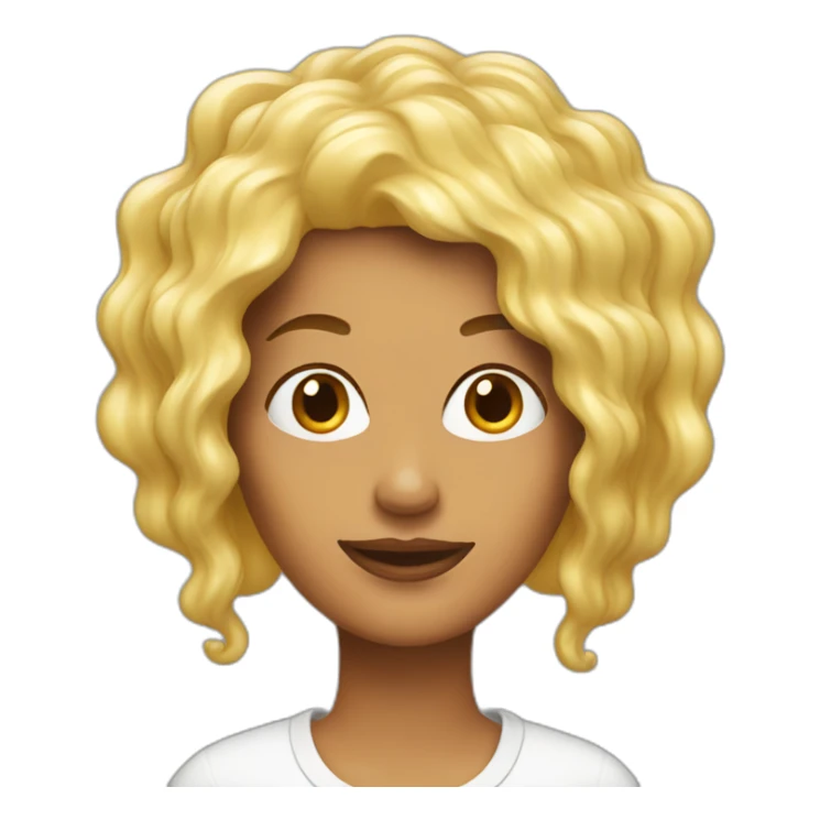 Woman with in dripping mayonnaise in hair sticker