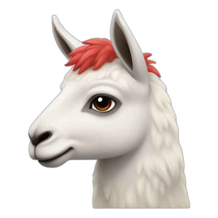 Alpaka mit roten blauen und weißen Streifen sticker