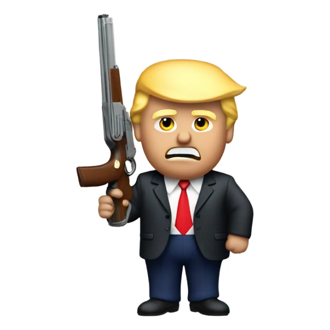 Donald trump with a shotgun sticker
