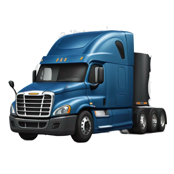 freightliner cascadia semi-truck damaged  sticker