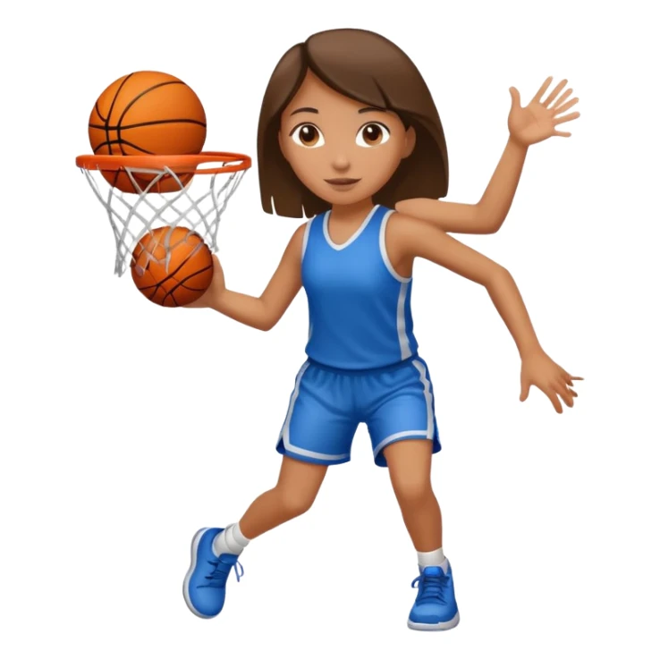 hoop at girl one arm sticker