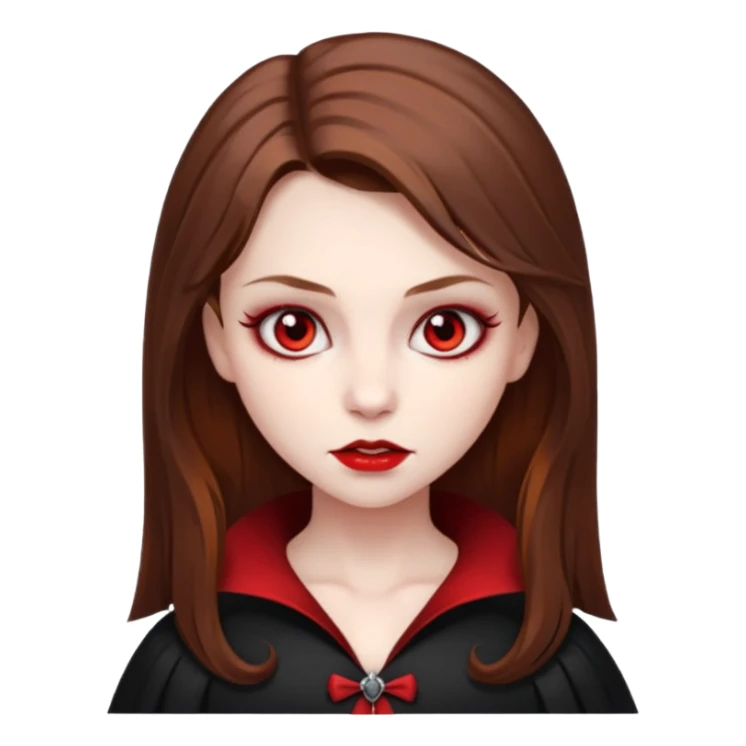 vampire girl with brown hair sticker