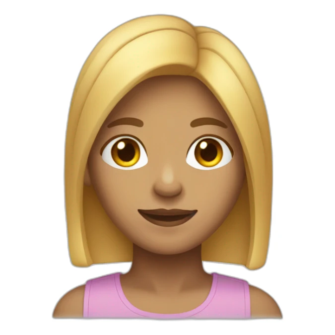 non-gendered person with straight chin-length hair sticker