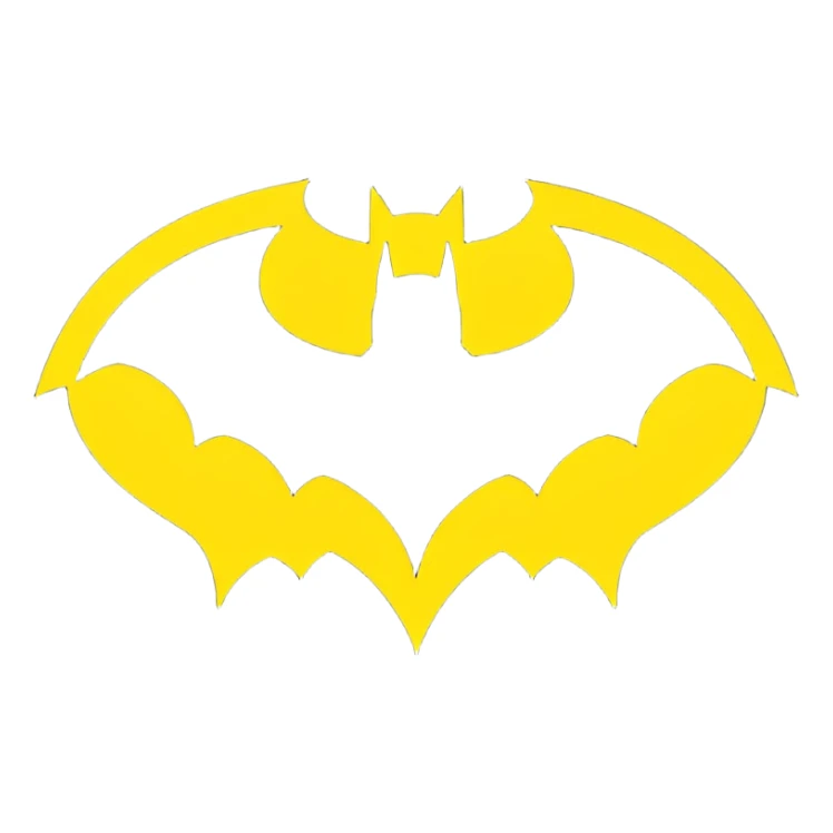 Batman logo without a human in it just a logo of batman  make it brighter sticker
