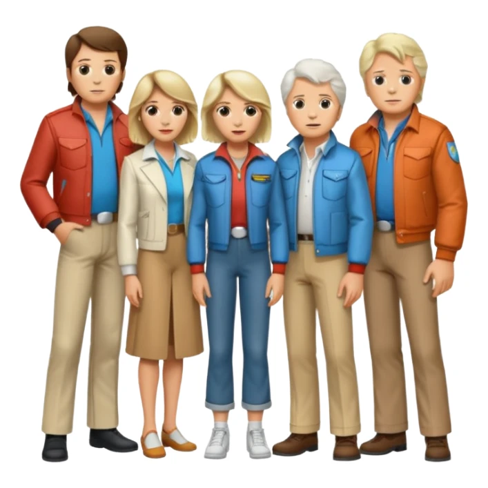 Все главные герои из фильма назад в будущееn back to the future sticker