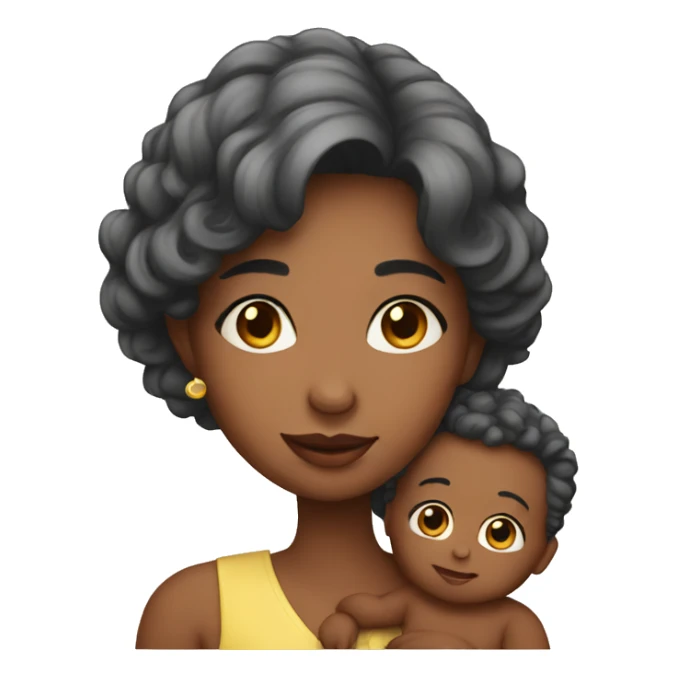 beautiful woman with a baby boy sticker