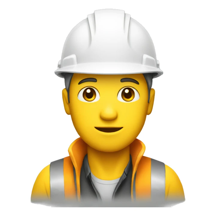 A braver man, white skin, with a construction hat yellow sticker