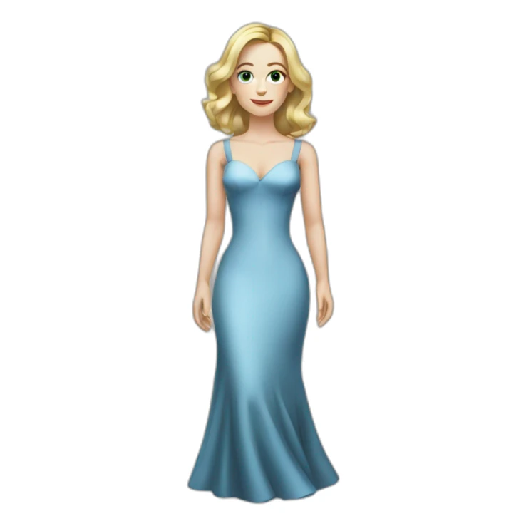 blonde Emily blunt wearing dress sticker