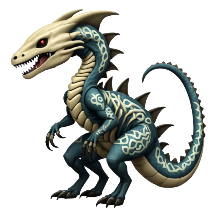  Wickerbeast-Vernid-Venom-Marowak-Salandit-Xenomorph-hybrid-fantasy-creature (full body) with patterns sticker