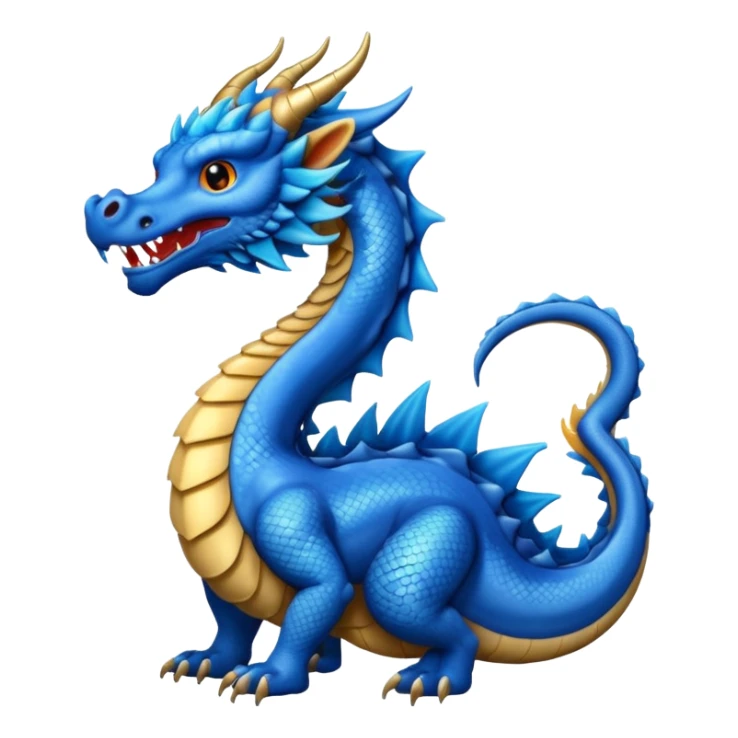Haz un dragón azul oriental  sticker